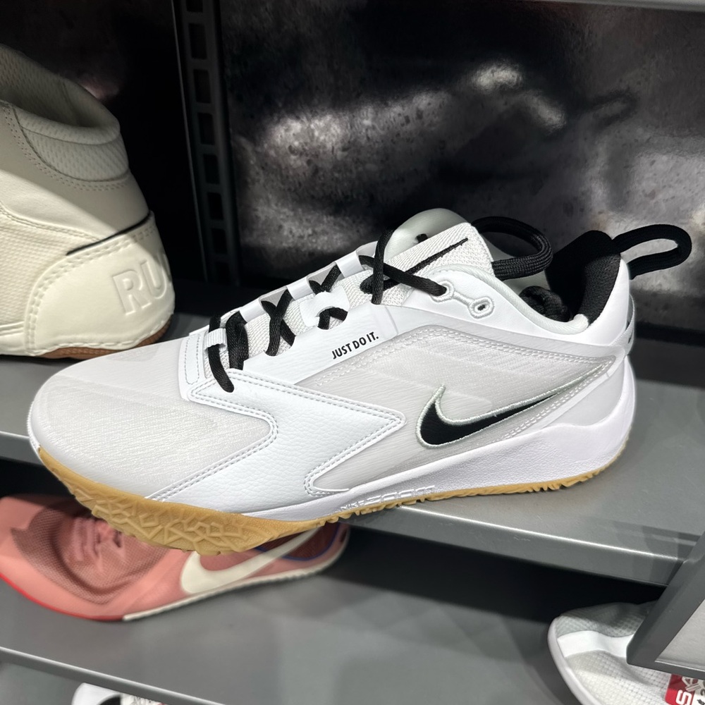 Nike White and Black Sneaker with Gum Sole